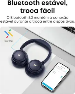 soundcore Q30 da Anker, Fone de Ouvido Bluetooth Sem Fio, ANC Híbrido Ativo — imagem 7