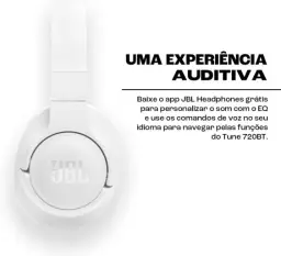 JBL, Fone de Ouvido Over-Ear, Headphone, Tune 720BT, Sem Fio- Branco — imagem 4