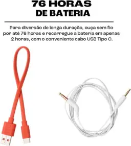 JBL, Fone de Ouvido Over-Ear, Headphone, Tune 720BT, Sem Fio- Branco — imagem 5