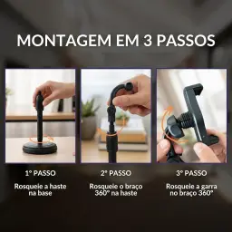 Suporte de Mesa Para Celular 360 graus Ajustável Articulado NO2PROBLEMS — imagem 5