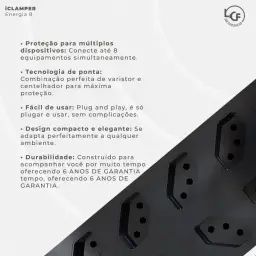 Filtro de Linha iCLAMPER Energia 8 com Proteção contra Surtos Elétricos(DPS) 8 — imagem 7