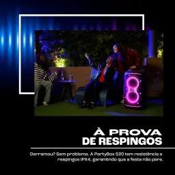 JBL, Caixa de Som, PartyBox Stage 520, Bluetooth, Portátil, Show de Luzes — imagem 6