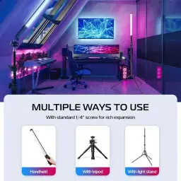 ULANZI VL119 BASTÃO DE LUZ PORTÁTIL, Luz LED RGB 360° para Fotografia e — imagem 6