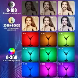 ULANZI VL119 BASTÃO DE LUZ PORTÁTIL, Luz LED RGB 360° para Fotografia e — imagem 3