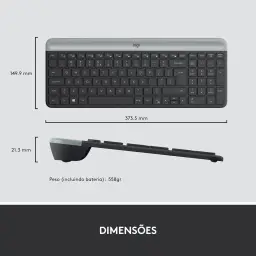 Combo Teclado e Mouse sem fio Logitech MK470 com Design Slim — imagem 8