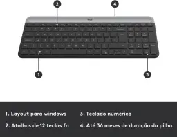 Combo Teclado e Mouse sem fio Logitech MK470 com Design Slim — imagem 6
