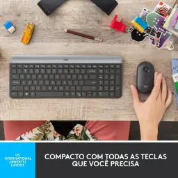Combo Teclado e Mouse sem fio Logitech MK470 com Design Slim — imagem 2