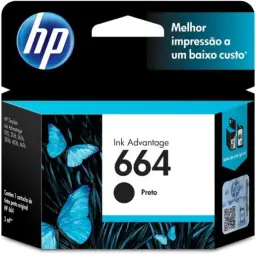 Cartucho Tinta HP 664 Preto Original