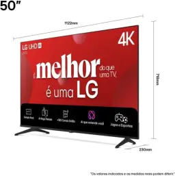 Smart TV 4K 50" LG UHD 50UA85 Processador α7 AI Ger8 4K Super Upscaling Google — imagem 12