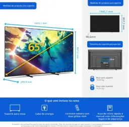 PHILIPS, Smart TV Ambilight 65" 4K, 65PUG8100/78, Comando de Voz — imagem 10