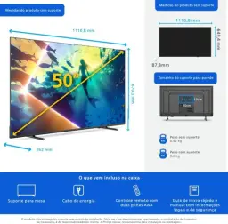 PHILIPS, Smart TV Ambilight 50" 4K, 50PUG8100/78, Comando de Voz — imagem 11