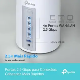 TP-Link BE11000 Tri-Band Whole Home Mesh WiFi 7, até 11 Gbps, MLO, 320 MHz — imagem 4