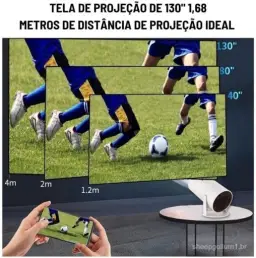 Mini Projetor Portatil 5g Wifi 6 Bluetooth 5.0 AOPVUI Android 11 HY300 Projetor — imagem 3