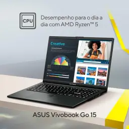 Notebook ASUS VivoBook Go 15, AMD RYZEN 5 7520U, 8GB, 512GB SSD, KeepOS — imagem 3