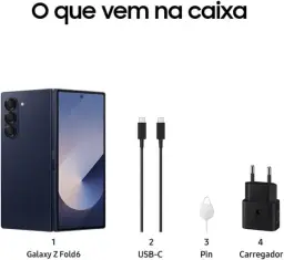 Smartphone Samsung Galaxy Z Fold6 512GB 5G, 12GB RAM Tela 7.60 - Azul — imagem 9