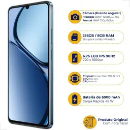 Celular Realme C63 256gb Dual Sim 8gb Smartphone Original Azul — imagem 2