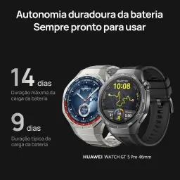 Smartwatch, HUAWEI WATCH GT 5 Pro 46mm, Cerâmica e Titânio — imagem 5