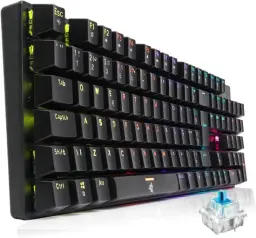 Teclado Mecânico Gamer Switch Blue Led Rgb 7 Cores Rainbow 12 Funções Anti — imagem 2