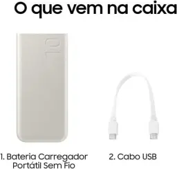 Bateria Externa SAMSUNG EB-P3400 Bege Portátil, Carga Super Rápida 25W — imagem 2