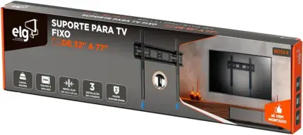 ELG, N01V4, Suporte Fixo de Parede para TVs de 32" a 77" — imagem 7