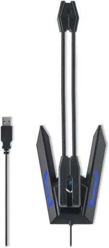 Microfone Gamer Olier USB LED Preto Warrior - PH255 — imagem 2