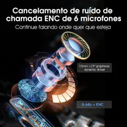 Fone de Ouvido Bluetooth QCY HT05 Melobuds ANC, Cancelamento de Ruido Ativo — imagem 4