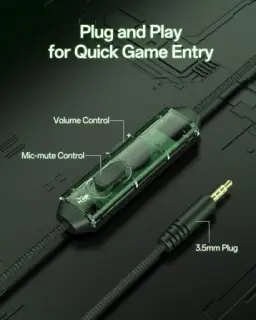 NUBWO N16 Fones de ouvido para jogos - Fones de ouvido com microfone — imagem 7
