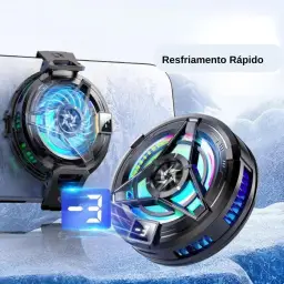 Cooler Gamer para Celular - Modelo SL-17 - RGB Magnético Resfriamento com — imagem 2