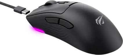 Havit Mouse Gamer Tri-Mode MS966SE Black, Sem Fio e Com Fio, USB, Bluetooth — imagem 4