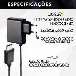 Fonte de Alimentação Ac Energia Bivolt Carregador Compatível com Console — imagem 6