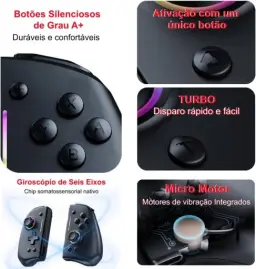 Controle para Nintendo Switch sem Fio Hall Effect Joystick — imagem 2