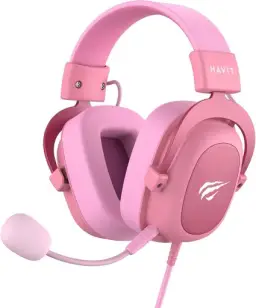 Havit Headphone Fone de Ouvido H2002d Pink, Gamer, com Microfone, Falante 53mm — imagem 1