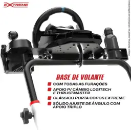 SGT Suporte Para Volante Extreme Simracing Cockpit Simulador (Branco) — imagem 7