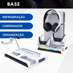 Suporte Cooler de Resfriamento RGB Carregador Controle Compatível com Console — imagem 3