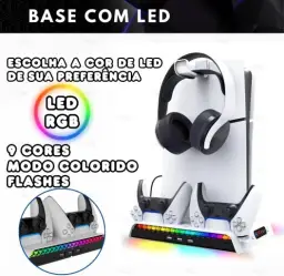 Suporte Cooler de Resfriamento RGB Carregador Controle Compatível com Console — imagem 7