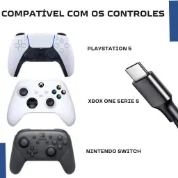 Cabo Carregador Controle Compatível Playstation 5 PS5, Xbox One S/X — imagem 3
