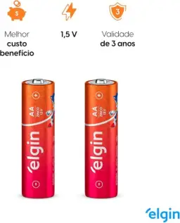 Caixa de Pilha AA com 40 unidades Elgin Palito - Tubo, Zinco — imagem 4