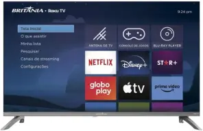 Smart TV 32" HD Britânia B32CRA Roku TV LED Wi-fi HDMI USB — imagem 8