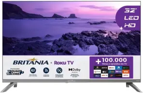 Smart TV 32" HD Britânia B32CRA Roku TV
