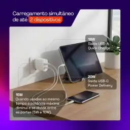 Geonav Carregador Universal Ultra Rápido Duo, 1 X USB-C Power Delivery 20W — imagem 6