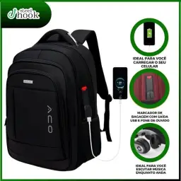 Mochila para Notebook Masculina Feminina para Notebook 17 – Mochila executiva — imagem 9