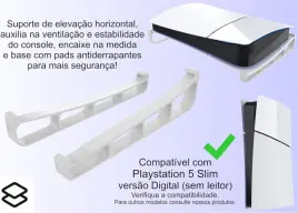 Suporte Horizontal Compatível Com Playstation 5 Slim Digital 3D-499-Branco — imagem 2