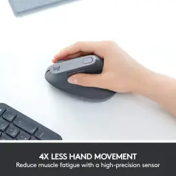 Mouse sem fio Logitech MX Vertical com Design Ergonômico para Redução de Tensão — imagem 5