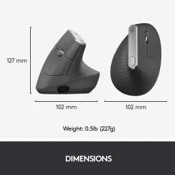 Mouse sem fio Logitech MX Vertical com Design Ergonômico para Redução de Tensão — imagem 8