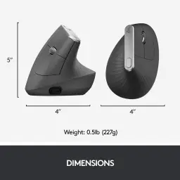 Mouse sem fio Logitech MX Vertical com Design Ergonômico para Redução de Tensão — imagem 7