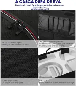 Mala Bolsa Maleta Rigida Para Transporte Ps5 C/ Alça Ombro — imagem 7