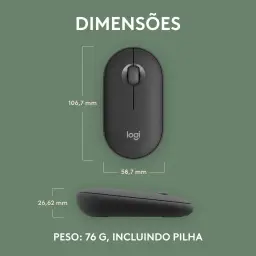 Mouse sem fio Logitech Pebble 2 M350s com Clique Silencioso — imagem 8
