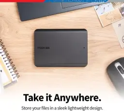 HD Externo Toshiba 1TB Canvio Basics Preto HDTB510XK3AA — imagem 4