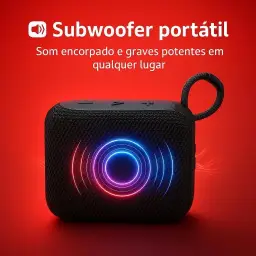Caixa de Som Portátil GO 5W Bluetooth USB Cartão de Memória Cabo P2 Impermeável — imagem 2