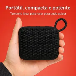 Caixa de Som Portátil GO 5W Bluetooth USB Cartão de Memória Cabo P2 Impermeável — imagem 6